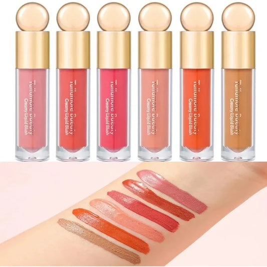 Blush liquide mat velours – Teinte orange pêche pour le visage, pigment longue tenue – Couleur naturelle pour joues, crème ombre à paupières, maquillage cosmétique