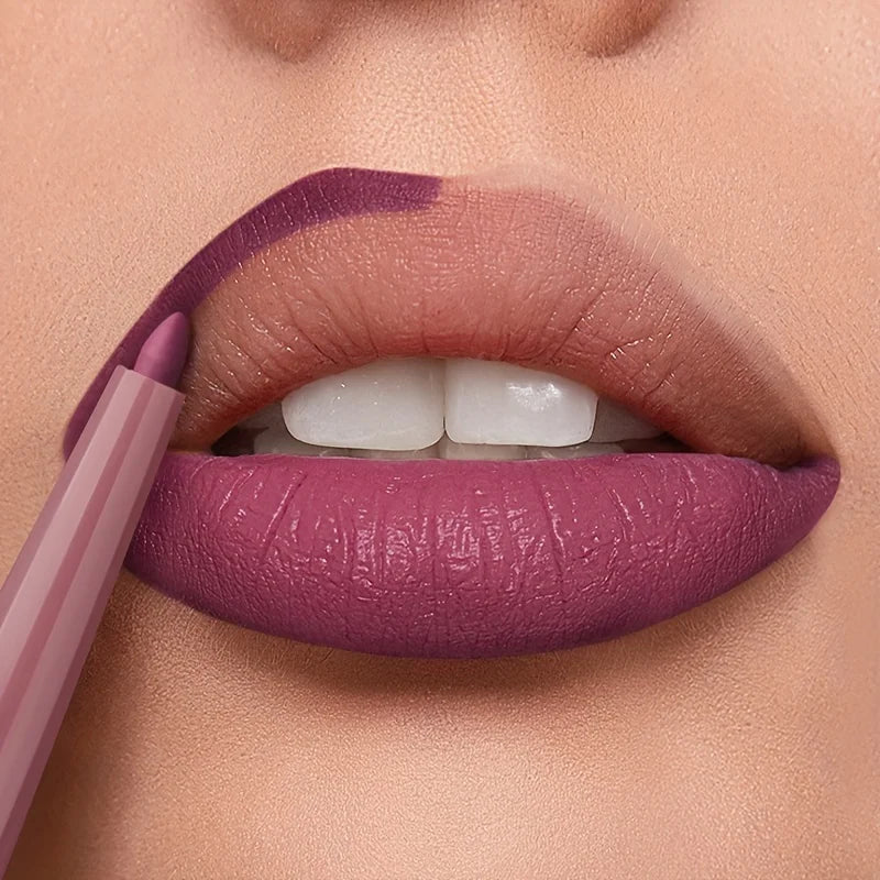 Crayon à Lèvres Nude Mat – Longue Tenue, Waterproof, Haute Pigmentation, Rétractable, Application Lisse, Look Naturel