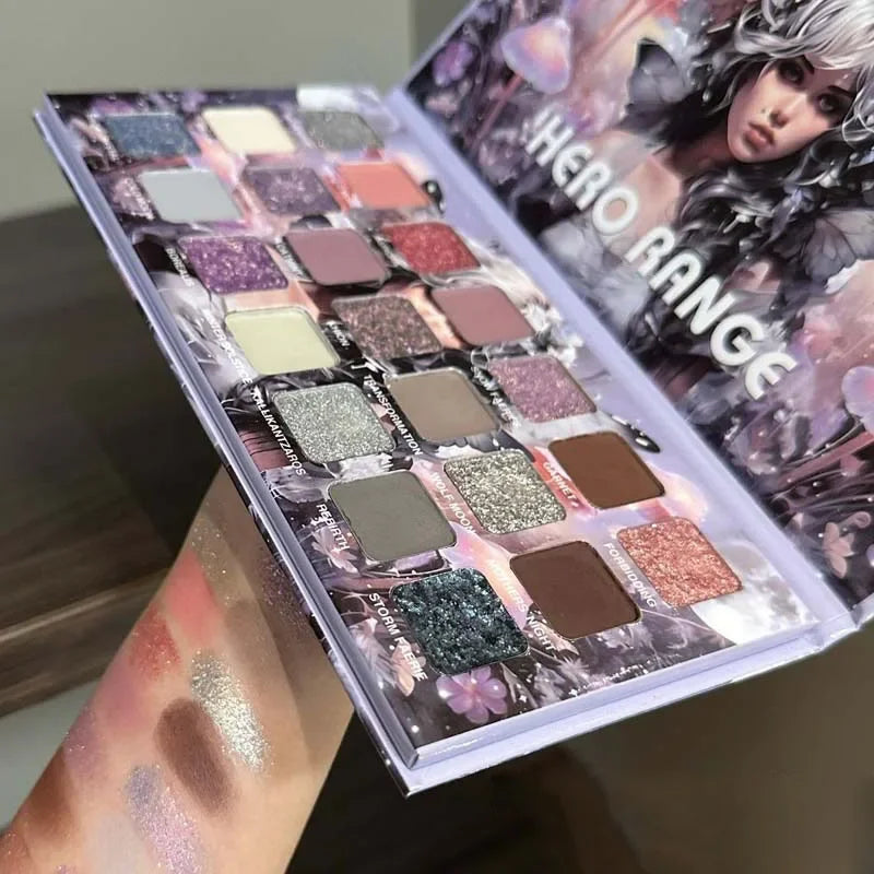 Palette de Fards à Paupières 21 Couleurs — Teintes Mattes, Scintillantes et Métalliques, Maquillage Professionnel, Paillettes, Tenue Longue Durée