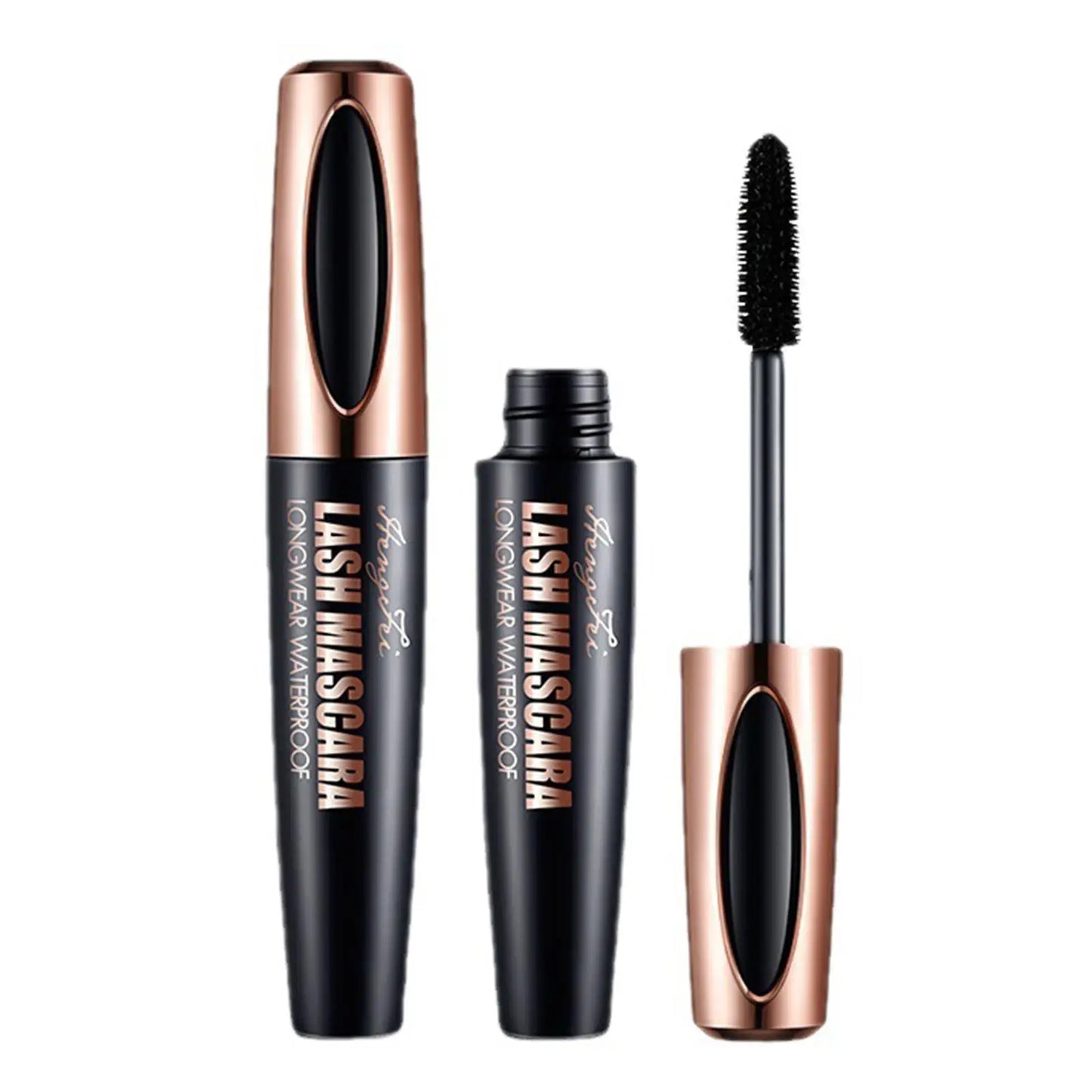 Mascara 4D fibres de soie recourbant waterproof cils noirs épais extensions longue tenue