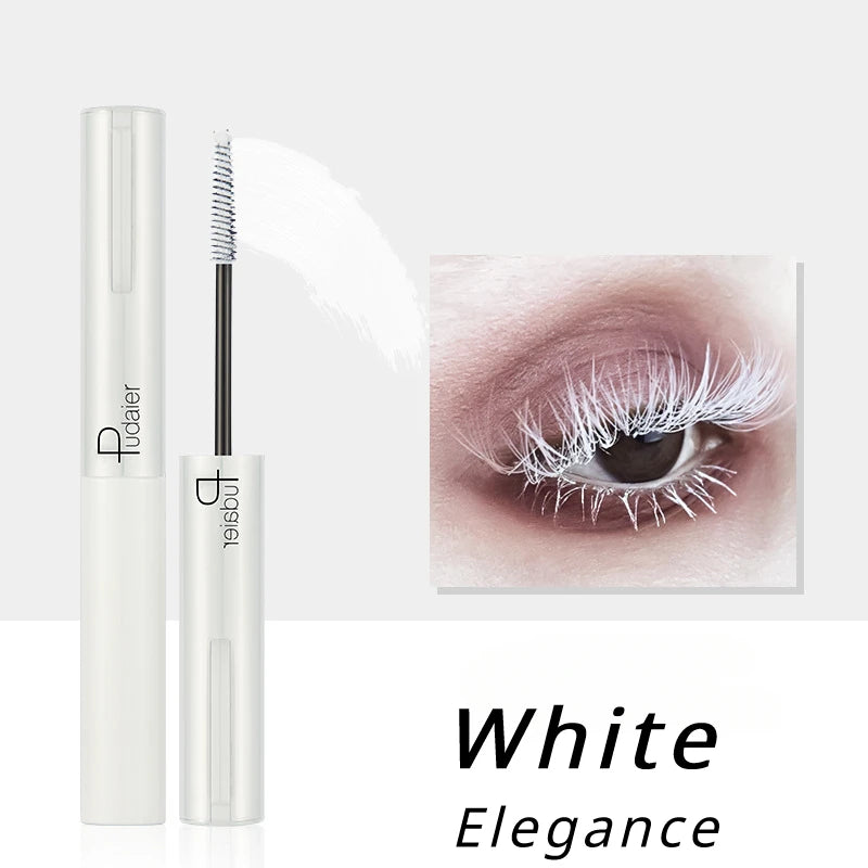 Mascara blanc 4D soyeux cils naturels longue tenue waterproof volume et courbure