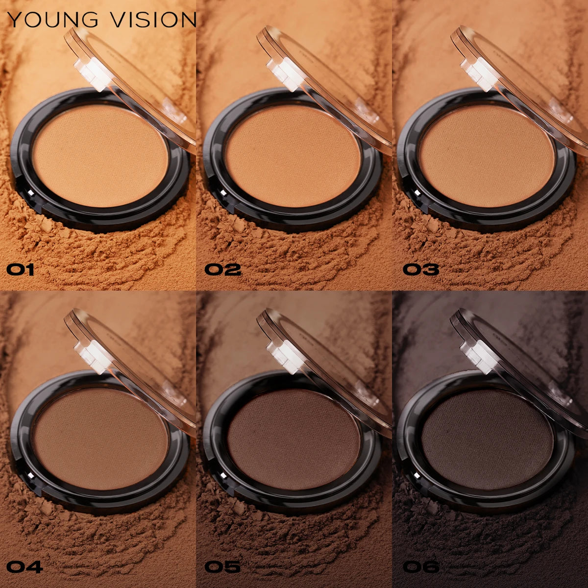 Bronzer mat soyeux – Poudre de contour longue tenue pour maquillage, effet 3D pour sculpter le visage – Correcteur pour contour profond et ombre du nez, palette de maquillage