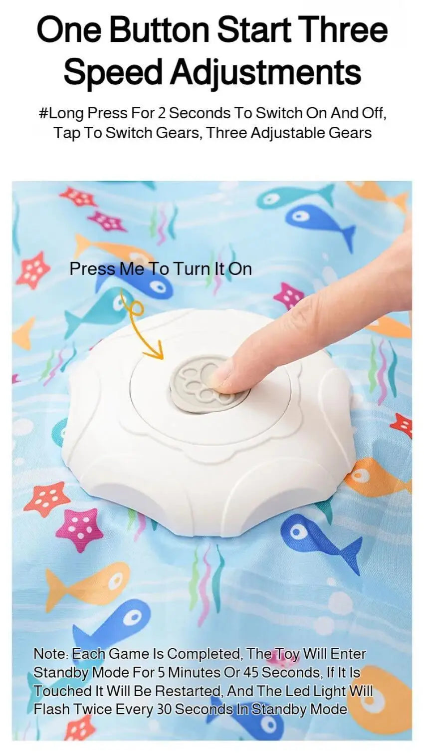 Interactive Hide & Seek Cat Toy with Motion-Activated Squeaky Mouse & Hidden Feathers