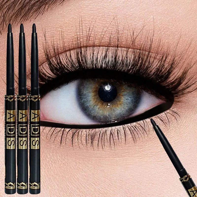 Crayons eyeliner noir 3 ou 9 pièces waterproof longue tenue anti-bavure résistant à la transpiration
