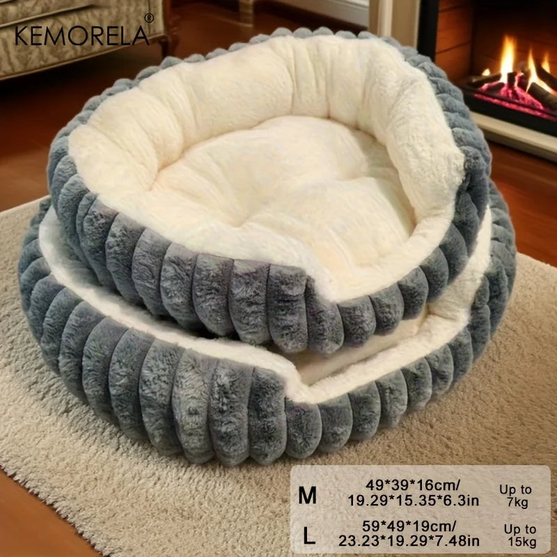 Jumbo Plush Pet Sofa Bed – Soft Washable Bed with Supportive Backrest