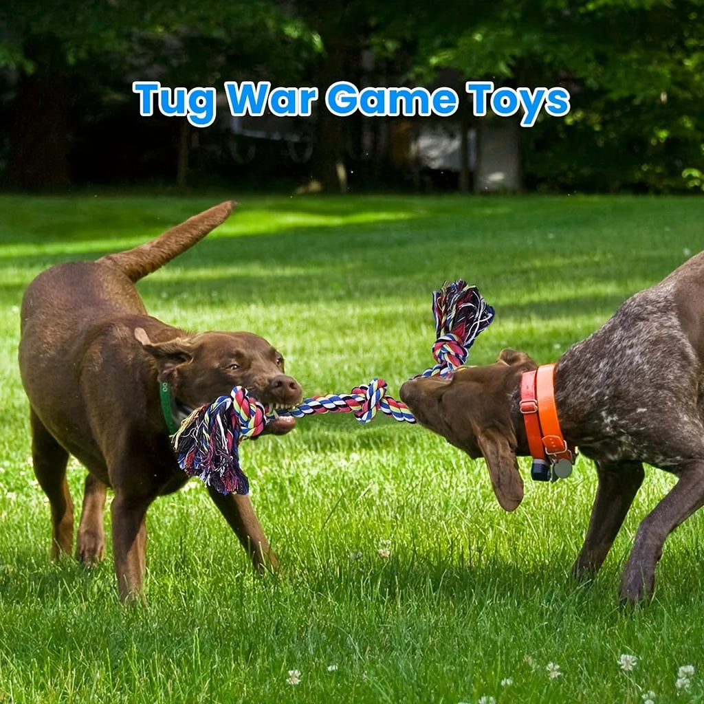 Heavy-Duty Rope Knot Dog Toy – Durable Interactive Chew & Tug Toy