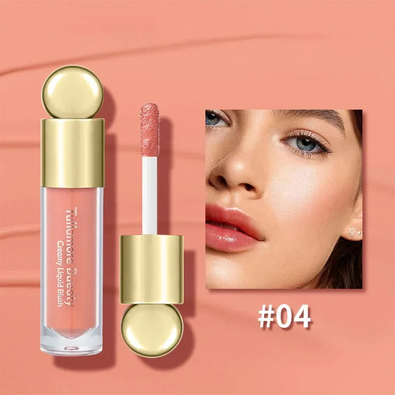 Blush liquide mat velours – Teinte orange pêche pour le visage, pigment longue tenue – Couleur naturelle pour joues, crème ombre à paupières, maquillage cosmétique
