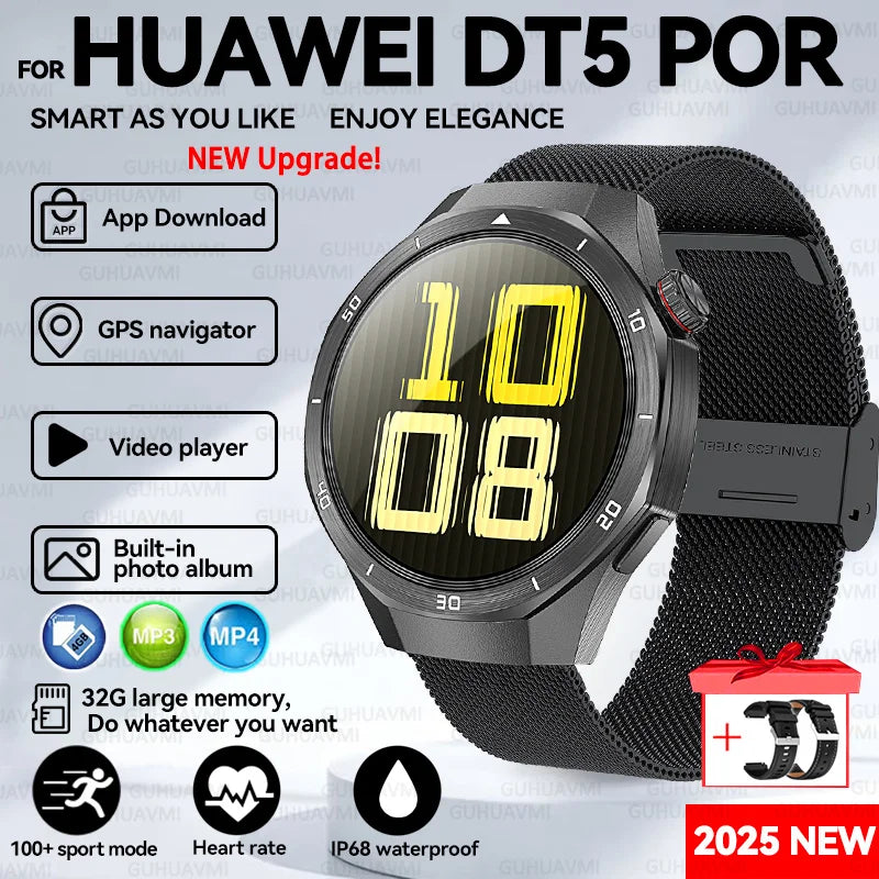 Montre connectée HUAWEI GT 5 Pro, mémoire de 32 go, AGPS Beidou, Navigation, écran saphir, vidéo HD, appel Bluetooth, nouveauté 2025