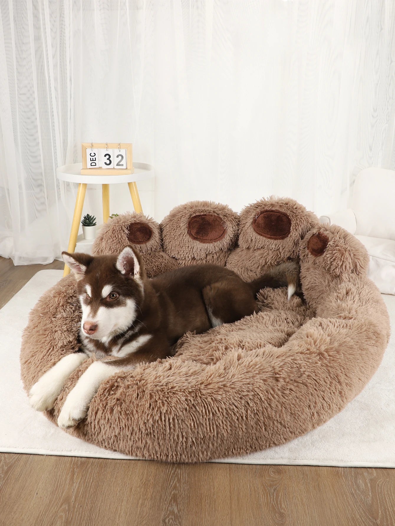 Fluffy Plush Pet Bed – Warm Sofa Bed for Dogs & Cats