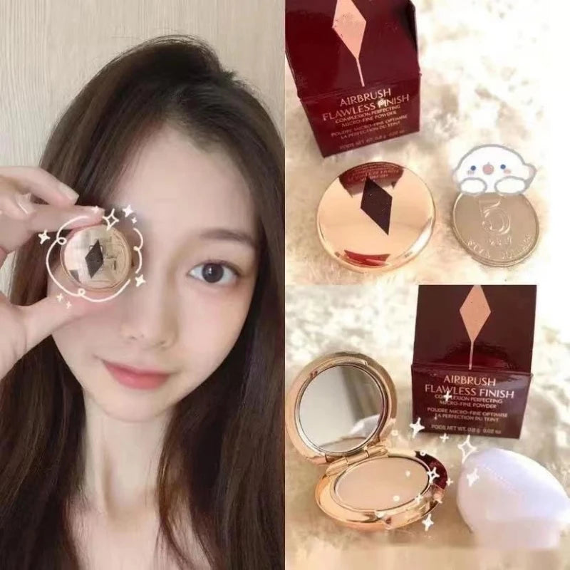 Poudre mini 0,8 g – Longue tenue, poudre sèche, échantillon, waterproof, contrôle de l’huile, finition parfaite et naturelle, illumine, anti-cernes, houppettes pour les doigts