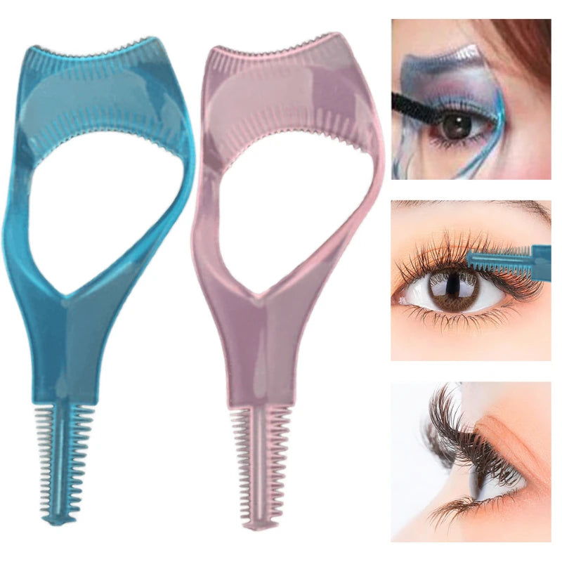 Outil cils 3 en 1 4/2/1 pièces bouclier mascara recourbe-cils applicateur peigne guide maquillage