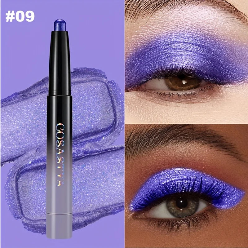 Crayon fard à paupières marron neutre métallique, crème magique scintillante, illuminateur yeux, crayon surligneur et eyeliner