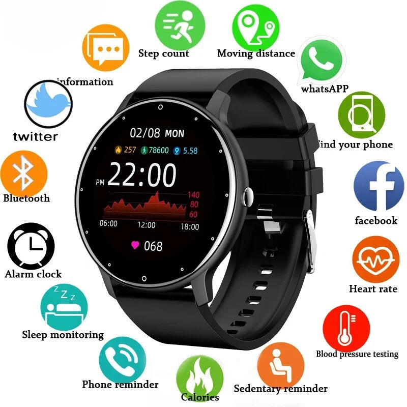 Montre intelligente femmes hommes plein écran tactile Bluetooth 5.2 appel étanche montres sport Fitness Tracker usine IP67 ZL02 nouveau