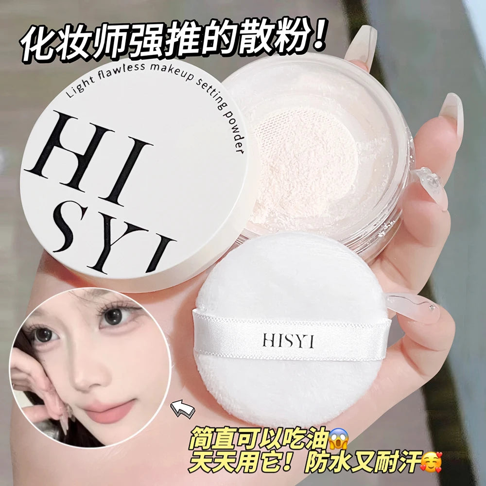Poudre Libre Légère – Transparente Blanche, Tenue Longue Durée, Finition Mate, Contrôle du Sébum, Maquillage, Cosmétique Coréen