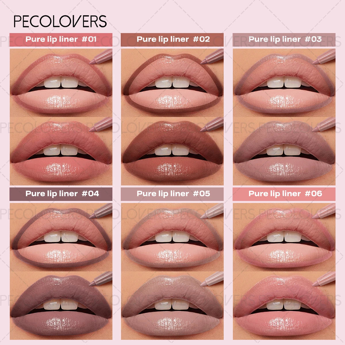 Crayon à Lèvres Mat – Waterproof, Longue Tenue, Anti-Transfert, Look Naturel, Convient à Tous Types de Lèvres, Idéal Cadeau