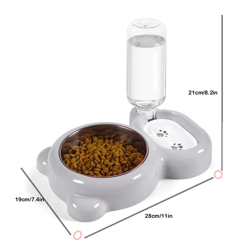 Automatic Pet Feeding & Water Bowl Set – Food Bowl with Water Dispenser