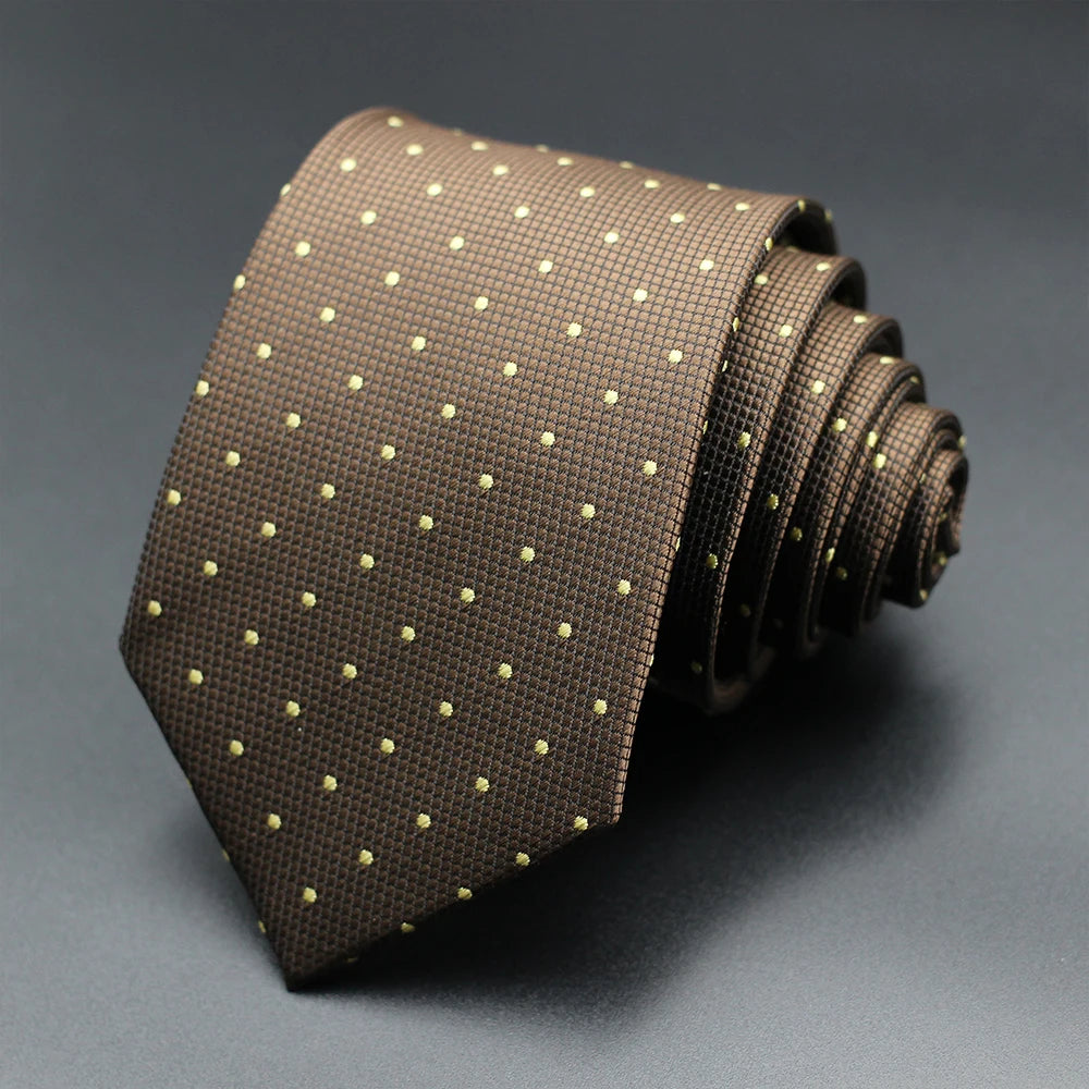 Cravate Homme Fantaisie – Motifs Floraux et Pois en Bleu, Rouge et Jaune, pour Affaires, Mariage et Cadeau Formelle