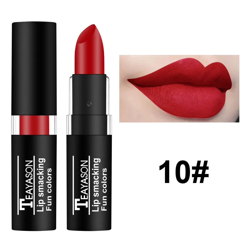 Set 12 Rouges à Lèvres Mat Nude – Waterproof, Longue Tenue, Anti-Transfert, Gloss, Teintes Sexy Vampire Rouge et Noir, Pigmenté, Cosmétiques