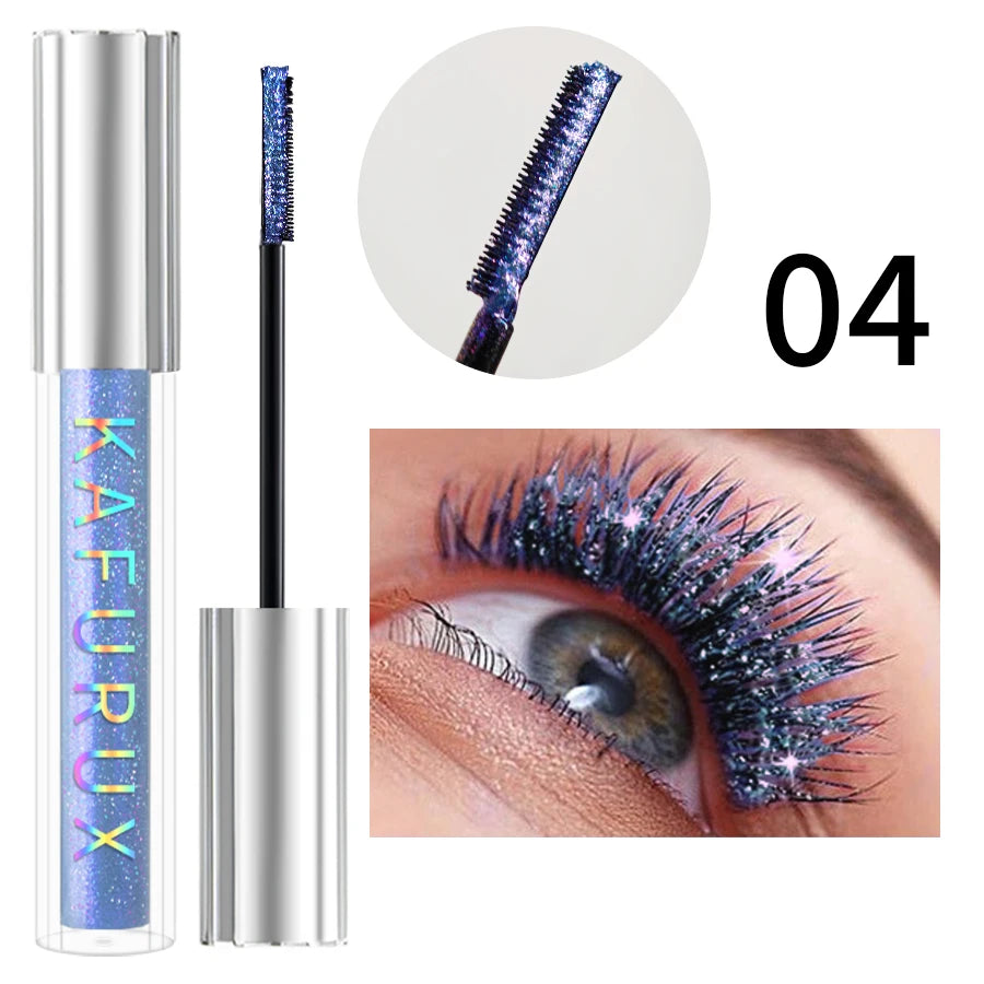 Mascara diamant pailleté waterproof séchage rapide volume et recourbant longue tenue yeux