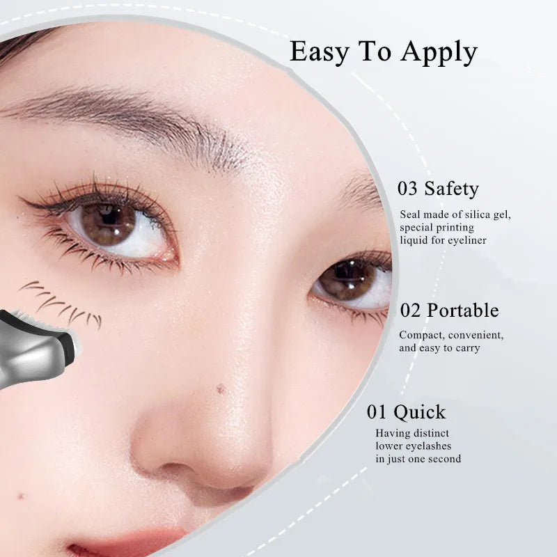 Eyeliner liquide – tampon pour cils inférieurs, waterproof, silicone, outil maquillage pratique pour débutants