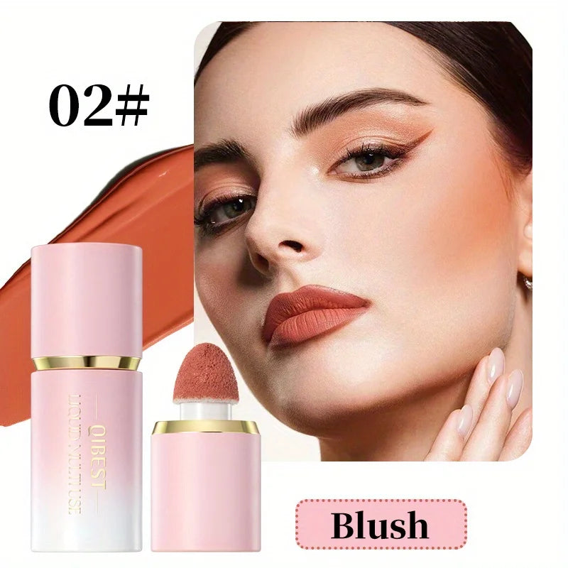 Blush liquide mat – Facile à colorer et à estomper, rendu naturel et lumineux