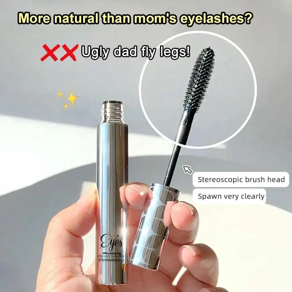 Mascara fibres de soie mat waterproof séchage rapide brosse ultra-fine allongeant et recourbant cils brun et noir nouveauté