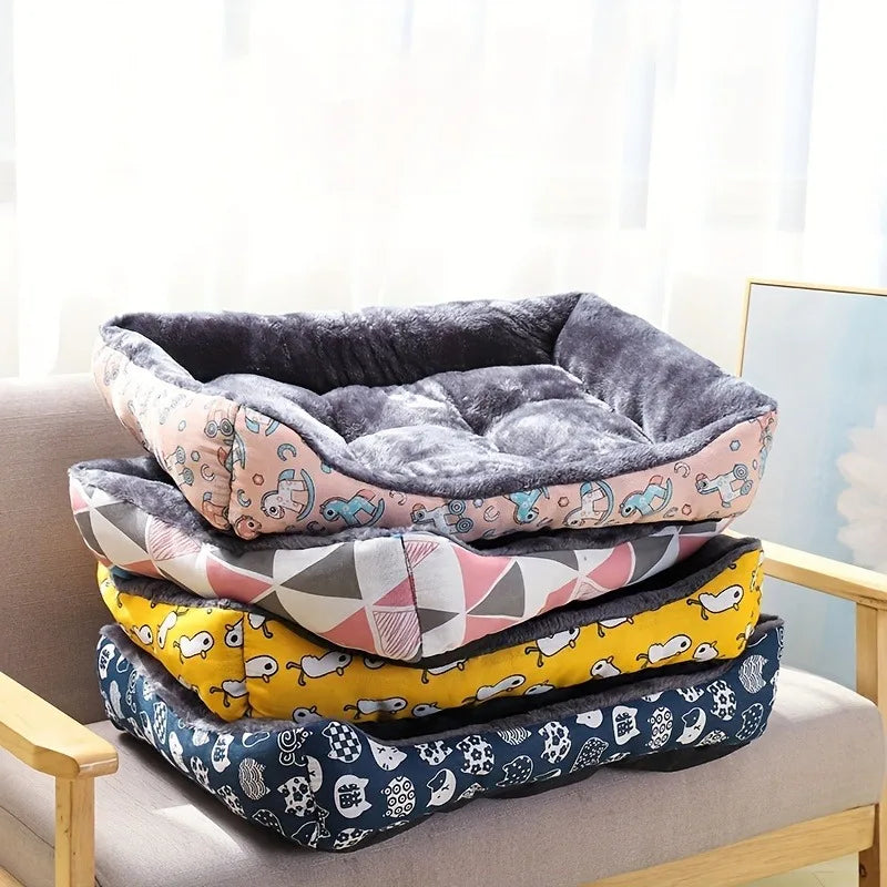 Plush Pet Sofa Bed – Warm Cushion Mat for Dogs & Cats