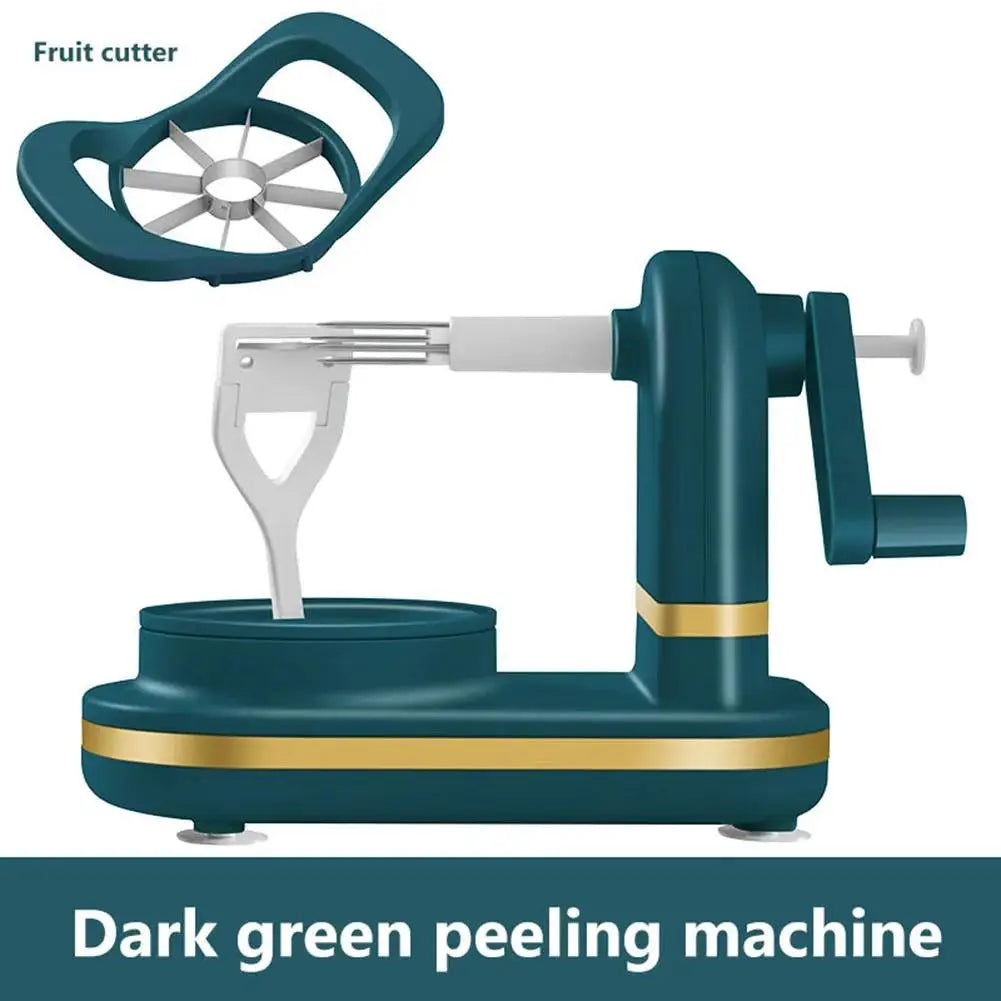 Manual Hand Crank Apple Peeler, Slicer & Corer – Fruit Peeling Machine with Divider and Replacement Blades