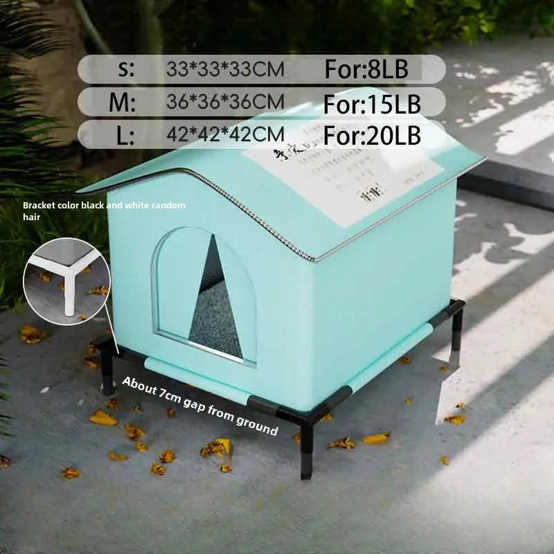 Waterproof Outdoor Pet House – Foldable Warm Shelter for Cats & Small Dogs