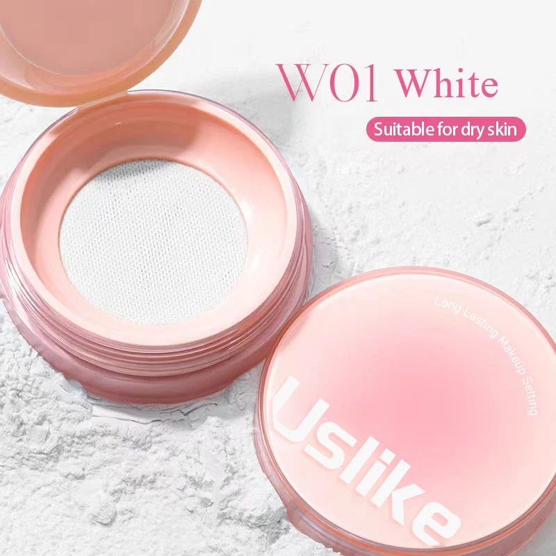 Poudre Fixante Rose Pailletée – 4 Couleurs, Longue Tenue, Contrôle du Sébum, Effet Nacré Naturel, Fini Mat ou Scintillant, Poudre Libre Maquillage Cosmétique