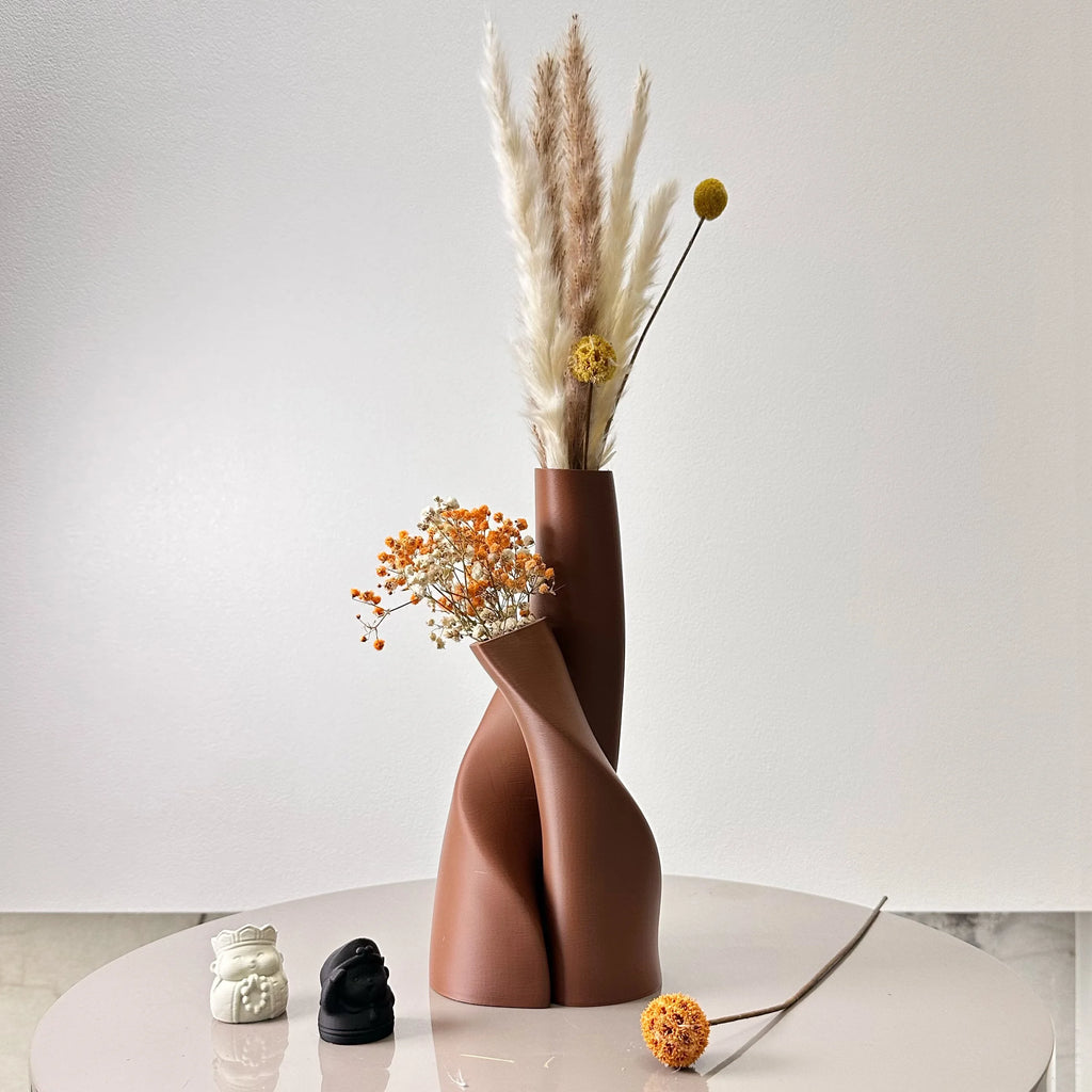 2-Piece Modern Double Vase Set – Creative Decorative Flower Vases for Home Decor