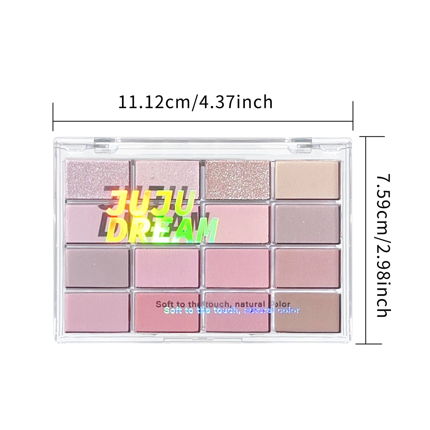 Palette fards à paupières 16 couleurs, mats et scintillants, tons nude terre, texture soyeuse et facile à estomper, style coréen naturel