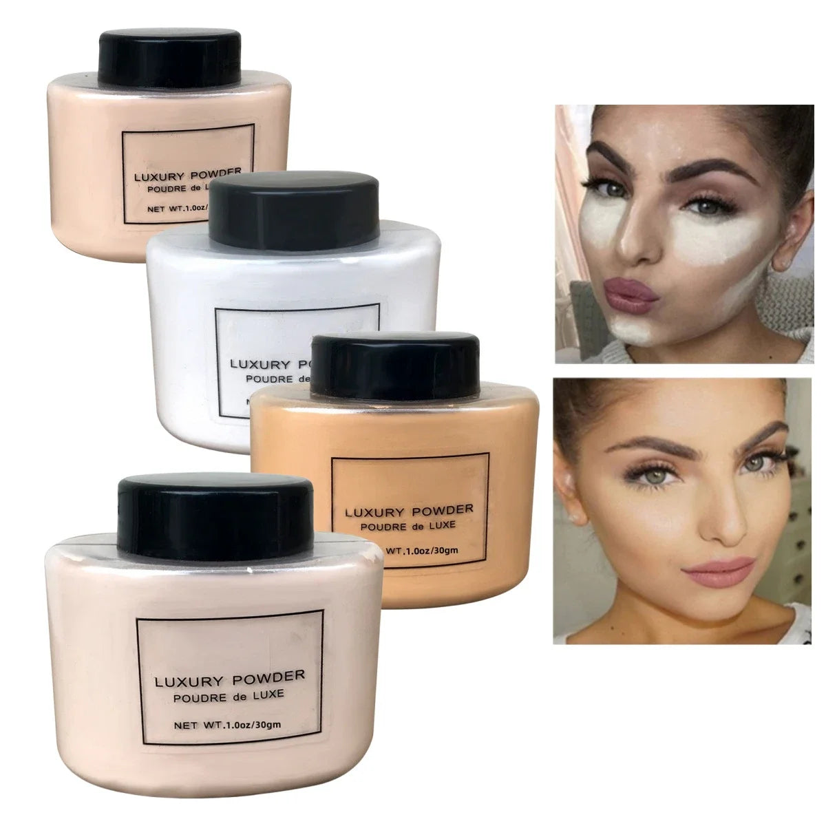 Poudre Banane Luxe Femme Fond de Teint Poudre Libre Contrôle de Sébum Authentique Maquillage Outils