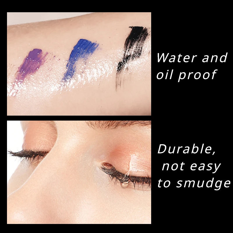 Mascara blanc 4D soyeux cils naturels longue tenue waterproof volume et courbure