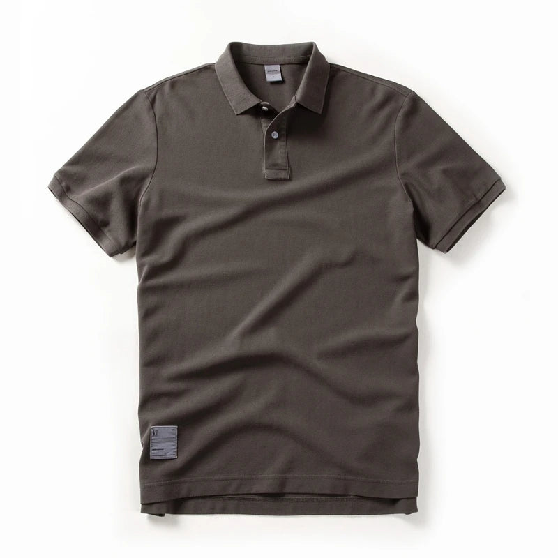 Polo Chemise 2024 Nouveau Été Revers artificiel asticité T-shirt Solide document De Mode À Manches Courtes D'affaires Décontracté Hommes Vêtements M-3XL musicien 13200