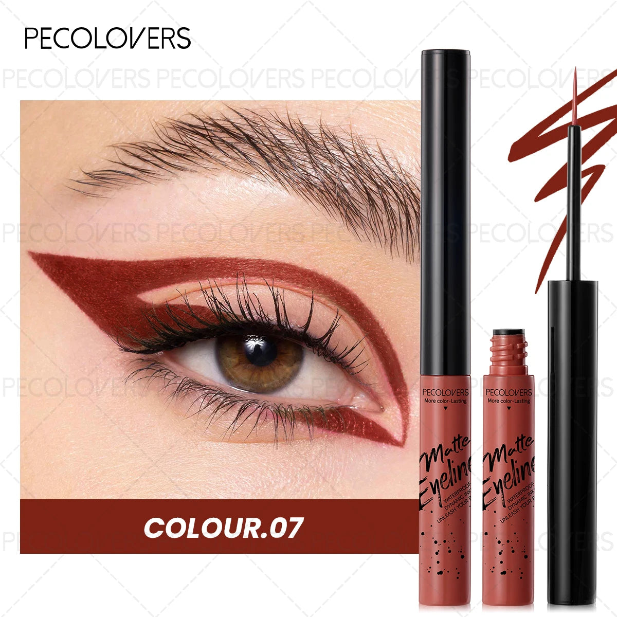 1 crayon eyeliner liquide mat waterproof longue tenue, sans bavure, idéal pour les cadeaux de Noël, Halloween et Thanksgiving.