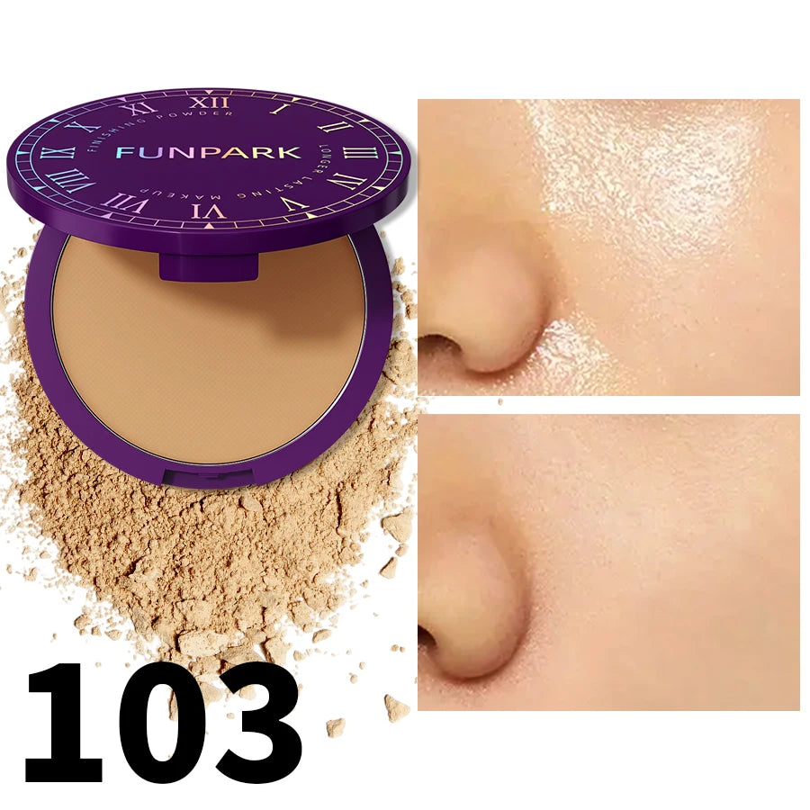 Poudre pressée matte 5 couleurs – Couvrance totale, contrôle de l’huile, finition parfaite et légère, maquillage pour femmes, idée cadeau