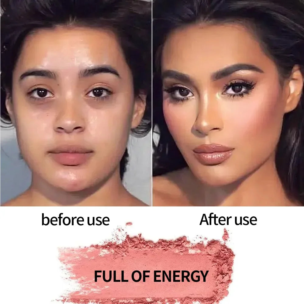 Palette de blush 7 couleurs – Pour highlight et contour, fini naturel perlé, mat avec couvrance légère – Palette de maquillage