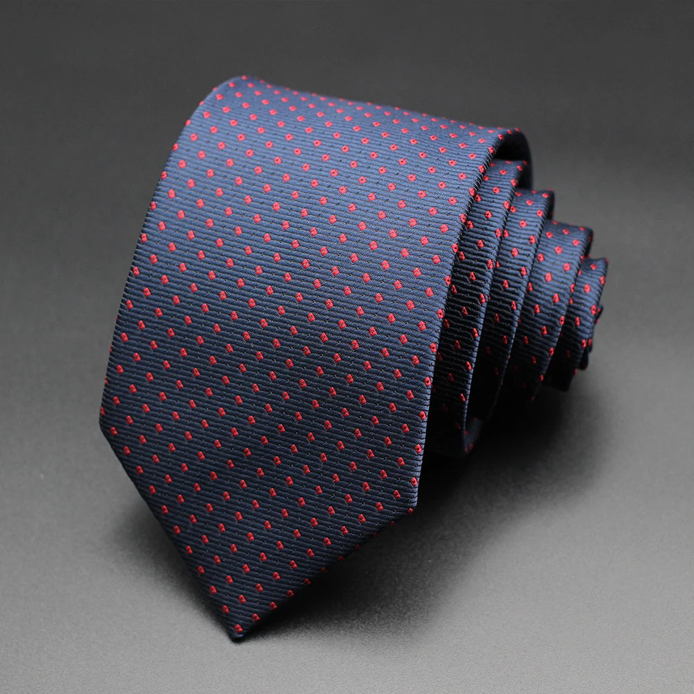 Cravate Homme Fantaisie – Motifs Floraux et Pois en Bleu, Rouge et Jaune, pour Affaires, Mariage et Cadeau Formelle