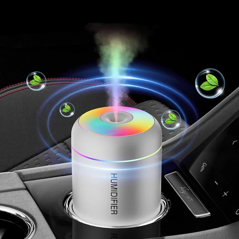 Mini USB Aroma Diffuser – 180ML Essential Oil Humidifier for Car, Home & Bedroom