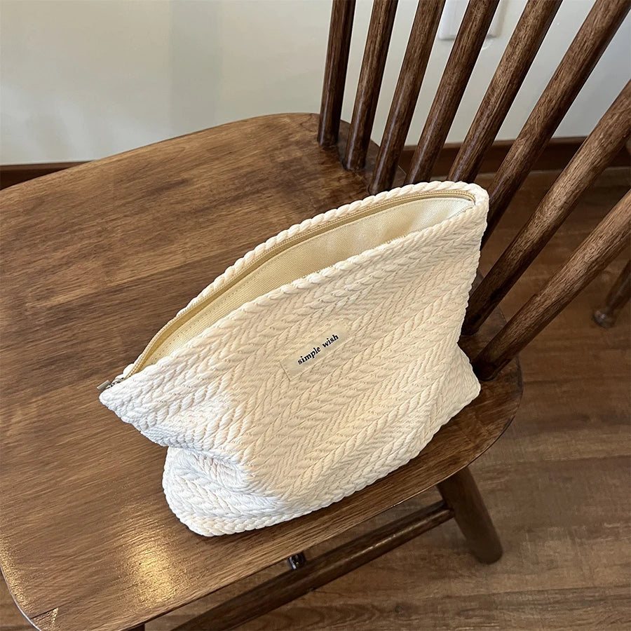 Woven Cosmetic Travel Bag