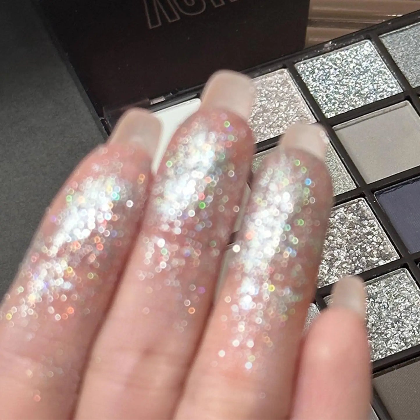 Palette fards à paupières, 9/25 couleurs, noirs mats et scintillants, effet smoky, illumination des yeux