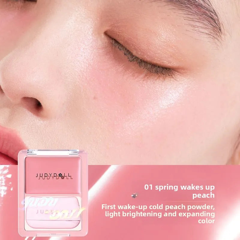 Palette Crème— Blush et Highlighter, Fini Lumineux (Dewy Glow), Multi-Usage pour Joues, Yeux et Lèvres, Effet Floutant et Volumisant