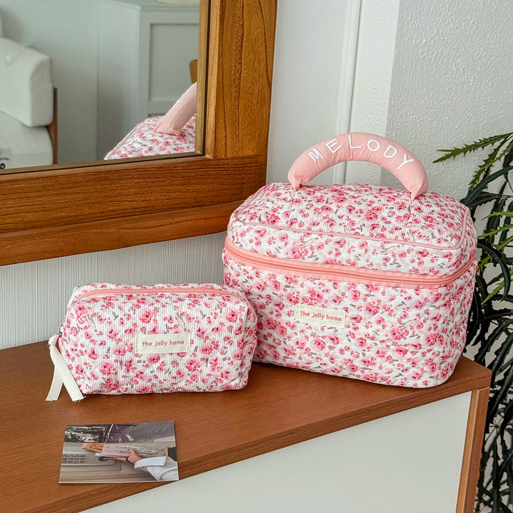 Floral Cosmetic Travel Bag