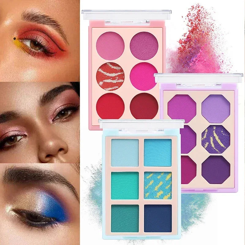 Palette fards à paupières 6/9 couleurs, nacré, mat et pailleté, longue tenue, scintillant, maquillage yeux