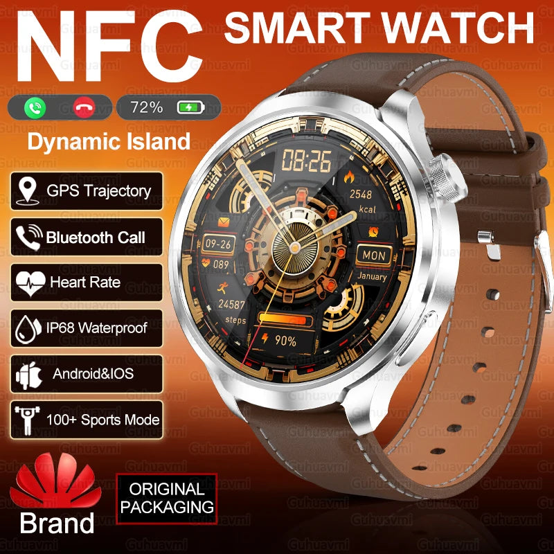 Marque originale Smartwatch 1.85 ''grand écran GPS trajectoire NFC Bluetooth appel fréquence cardiaque IP68 étanche sport montre intelligente hommes