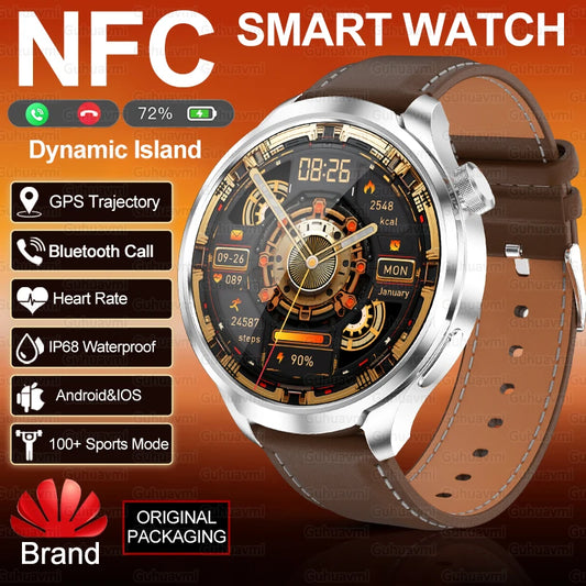 Marque originale Smartwatch 1.85 ''grand écran GPS trajectoire NFC Bluetooth appel fréquence cardiaque IP68 étanche sport montre intelligente hommes