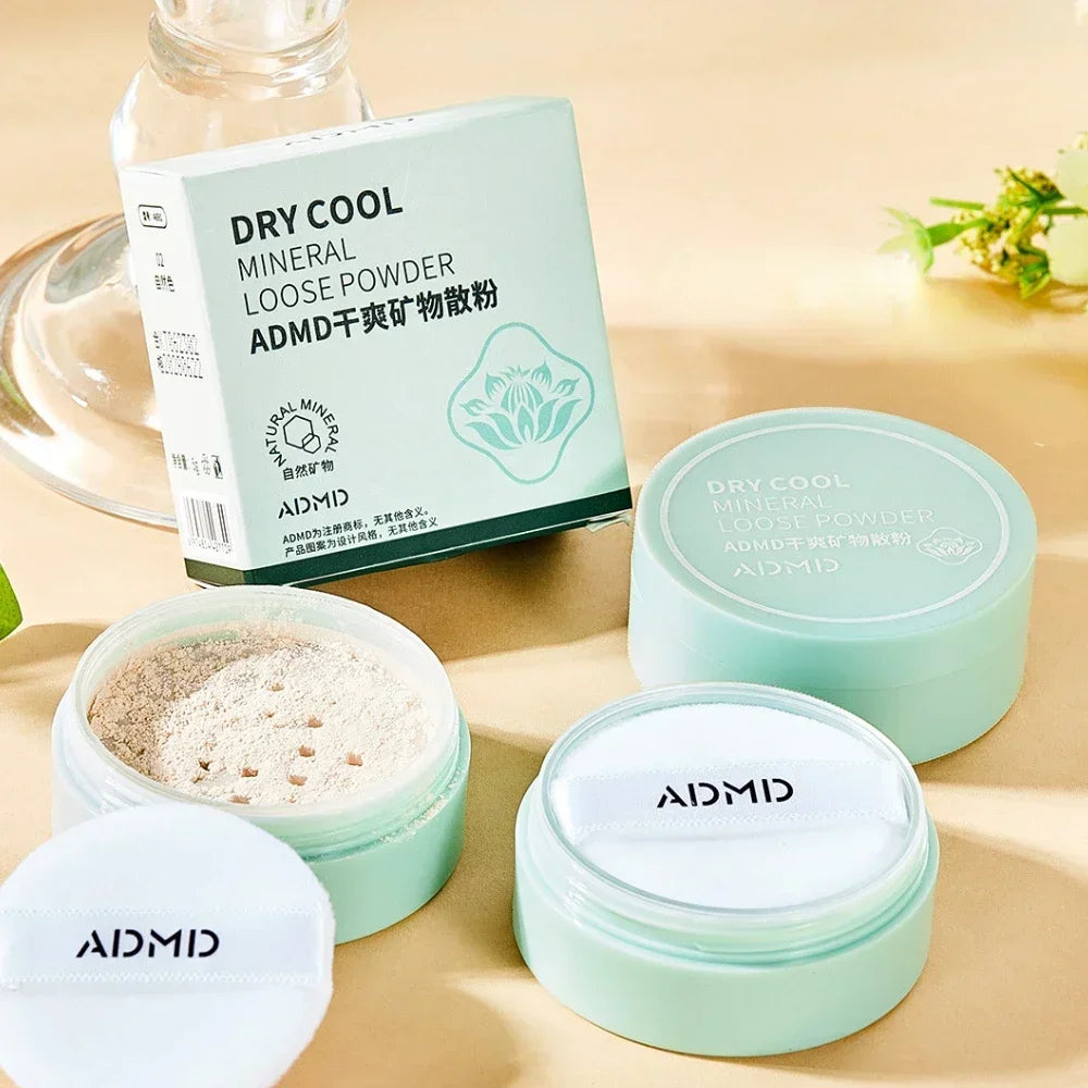 Poudre libre naturelle – Fixatrice, minérale, rétrécit les pores, waterproof, finition matte, maquillage pour femmes, cosmétiques en gros
