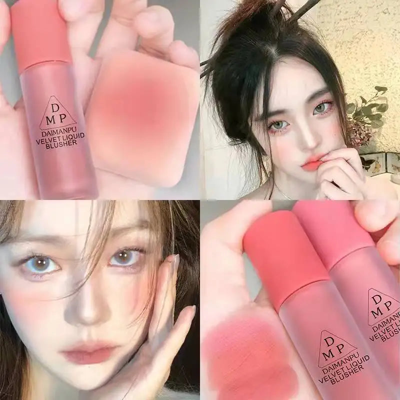 Blush liquide rose – Ombre à paupières longue tenue, waterproof et non décolorant – Rehausse la couleur du visage, facile à appliquer, maquillage féminin