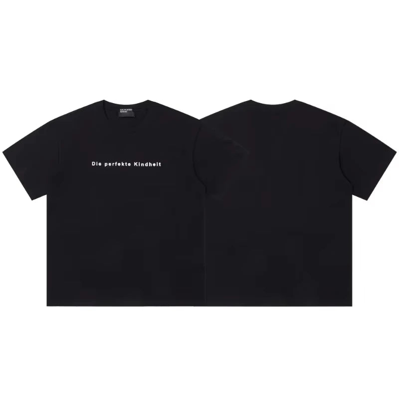 Haute qualité européenne et américaine haute rue marque à la mode ERD américain rétro impression lâche rétro couple à manches courtes T